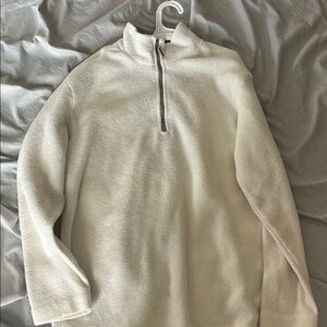 Women’s  White Half-Zip Sweater